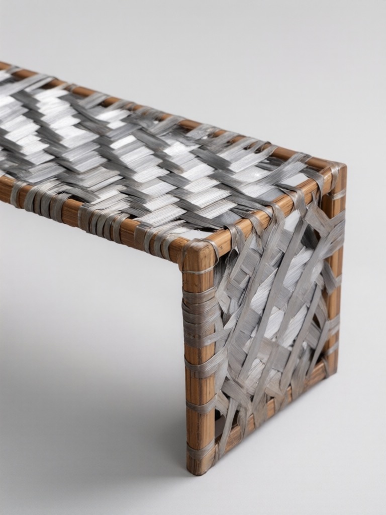 Bamboo structure transferred to stainless steel