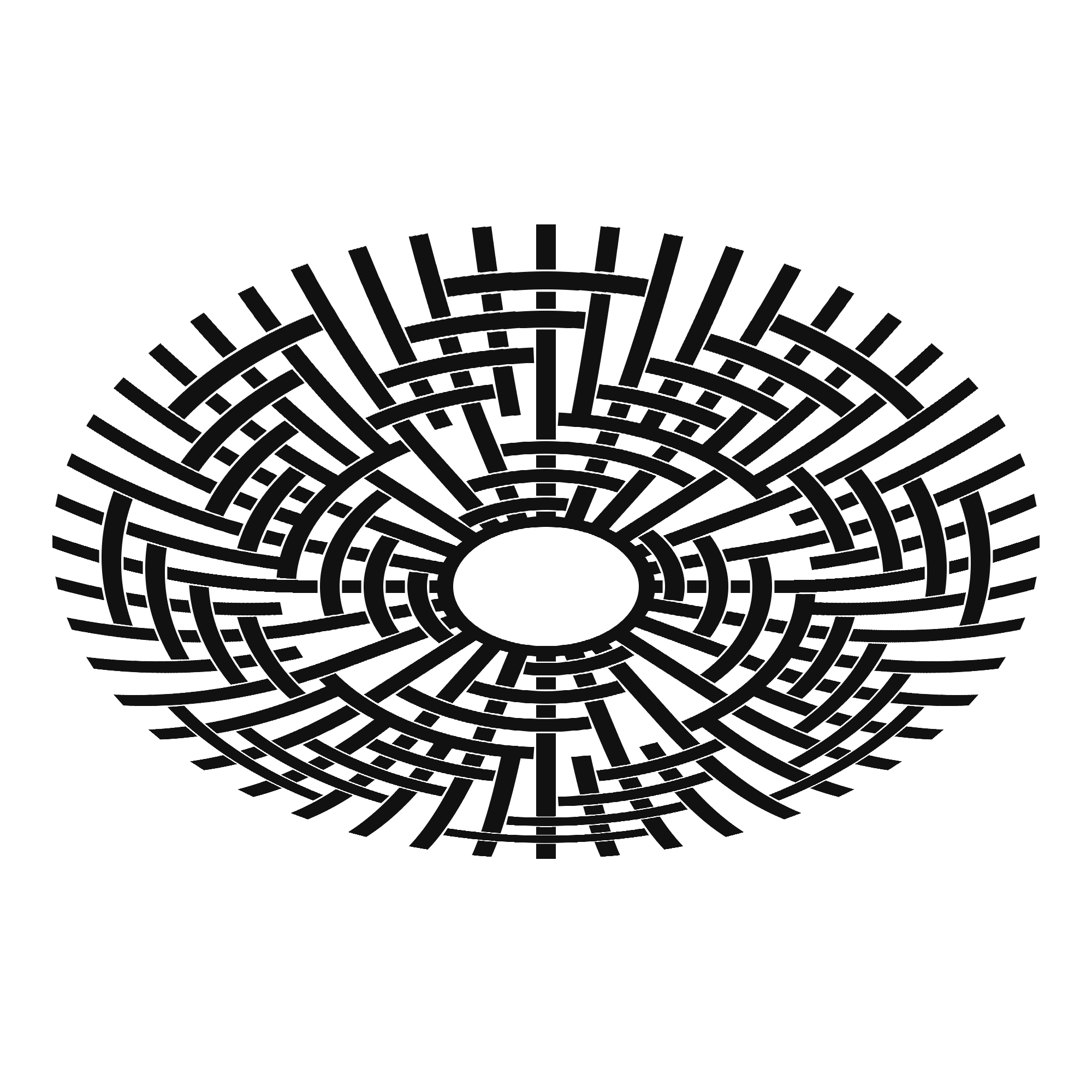 Radial weaving structure map